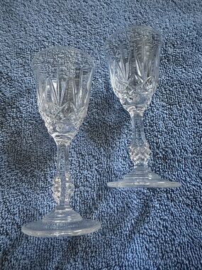 Crystal Cut shot/cordial Glasses - Clear (Set of 2)